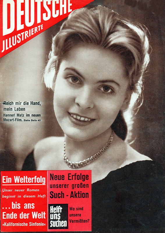 DEUTSCHE ILLUSTRIERTE magazine side cover Issue 43 22 October 1955