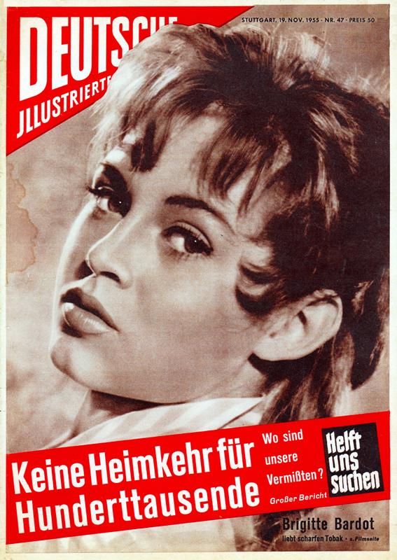 DEUTSCHE ILLUSTRIERTE magazine side cover Issue 47 19 November 1955