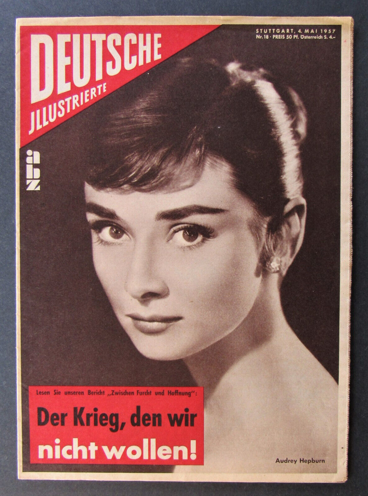 DEUTSCHE ILLUSTRIERTE magazine side cover Issue 18 4 May 1957