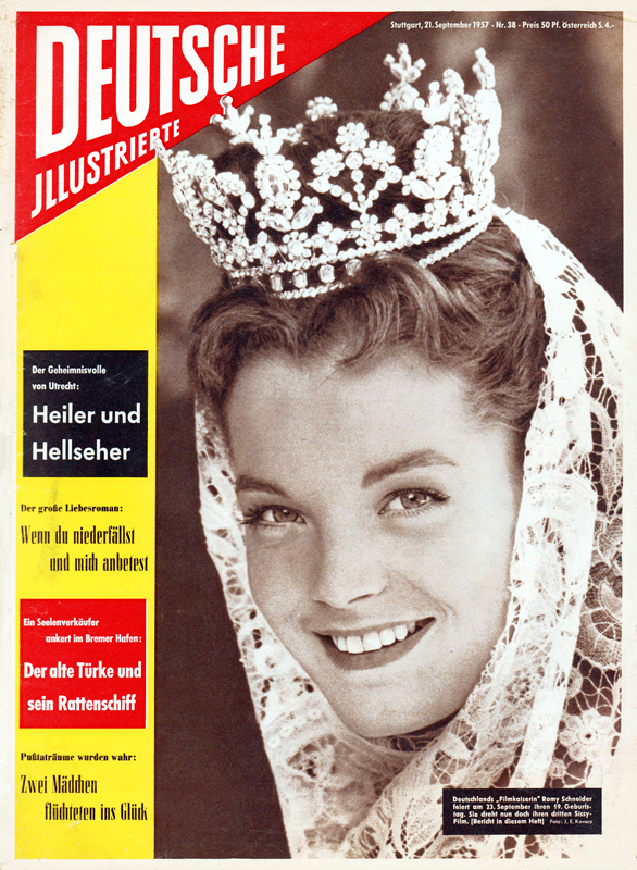 DEUTSCHE ILLUSTRIERTE magazine side cover Issue 38 21 September 1957