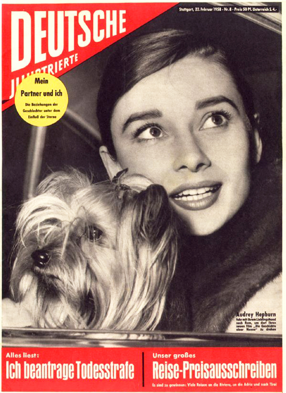 DEUTSCHE ILLUSTRIERTE magazine side cover Issue 4 22 February 1958