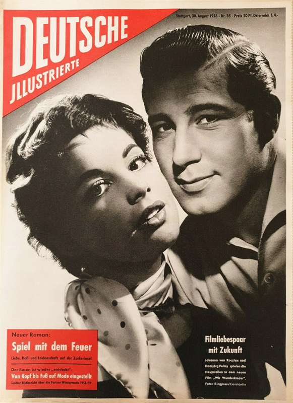 DEUTSCHE ILLUSTRIERTE magazine side cover Issue 35 30 August 1958