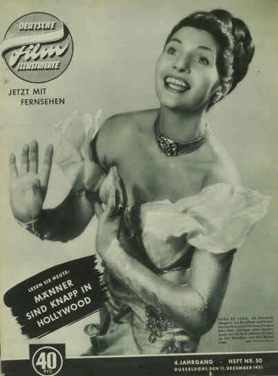 DEUTSCHE FILM ILLUSTRIERTE magazine side cover Issue 50 11 December 1951