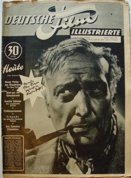 DEUTSCHE FILM ILLUSTRIERTE magazine side cover Issue 30 25 July 1950