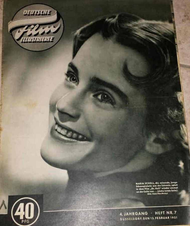 DEUTSCHE FILM ILLUSTRIERTE magazine side cover Issue 7 13 February 1951