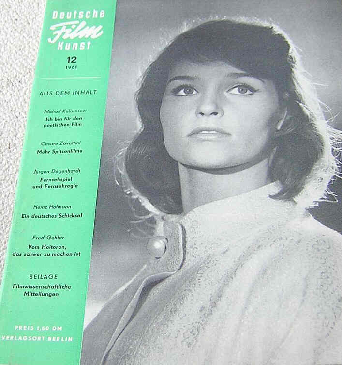 DEUTSCHE FILMKUNST magazine side cover Issue 12   1961