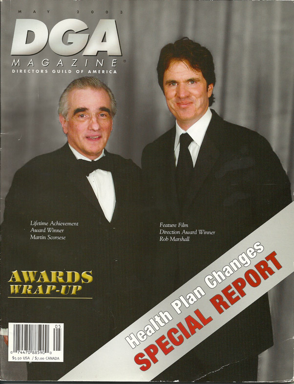 DGA magazine side cover May 2003