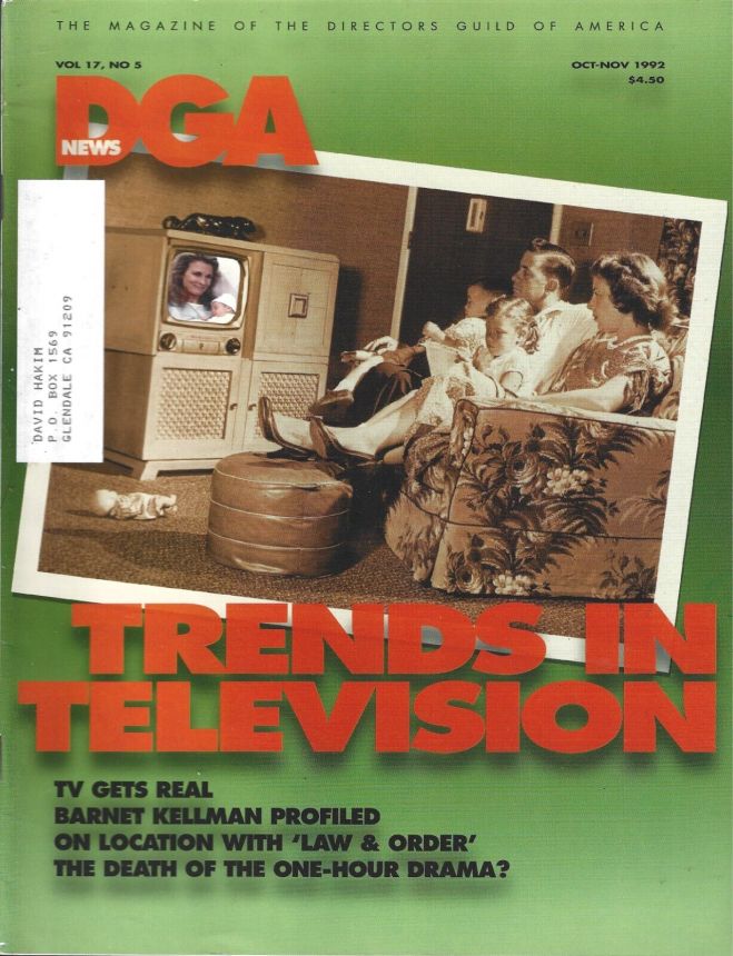 DGA magazine side cover  October/November 1992