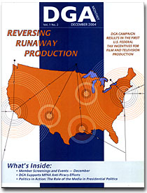DGA MONTHLY magazine side cover Issue 2 December 2004