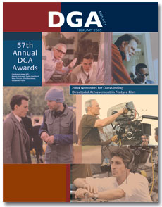 DGA MONTHLY magazine side cover Issue 4 February 2005