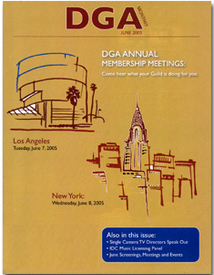 DGA MONTHLY magazine side cover Issue 8 June 2005