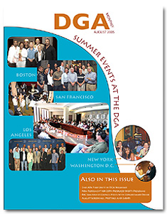 DGA MONTHLY magazine side cover Issue 10 August 2005