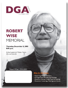 DGA MONTHLY magazine side cover Issue 14 December 2005