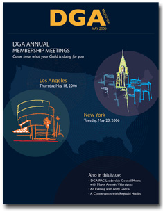 DGA MONTHLY magazine side cover Issue 19 May 2006