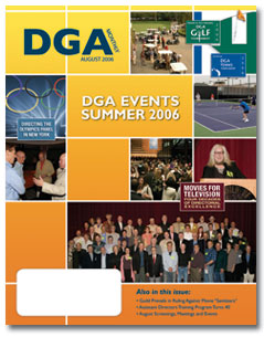 DGA MONTHLY magazine side cover Issue 22 August 2006