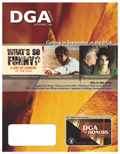 DGA MONTHLY magazine side cover Issue 23 September 2006