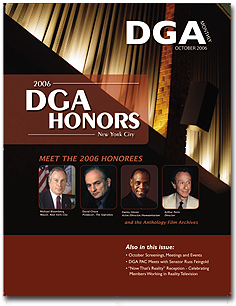 DGA MONTHLY magazine side cover Issue 24 October 2006