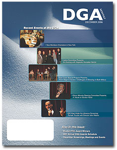 DGA MONTHLY magazine side cover Issue 26 December 2006