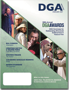 DGA MONTHLY magazine side cover Issue 28 February 2007