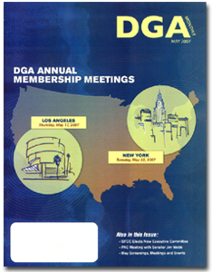 DGA MONTHLY magazine side cover Issue 31 May 2007