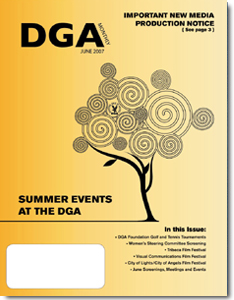DGA MONTHLY magazine side cover Issue 32 June 2007
