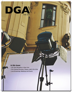 DGA MONTHLY magazine side cover Issue 44 June 2008
