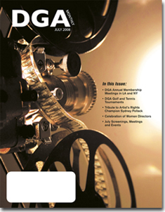 DGA MONTHLY magazine side cover Issue 45 July 2008