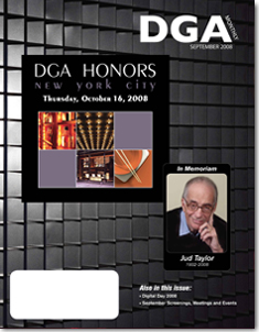 DGA MONTHLY magazine side cover Issue 47 September 2008