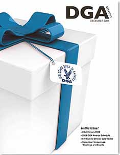 DGA MONTHLY magazine side cover Issue 50 December 2008