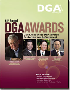 DGA MONTHLY magazine side cover Issue 51 January 2009