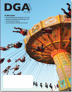 DGA MONTHLY magazine side cover Issue 57 July 2009