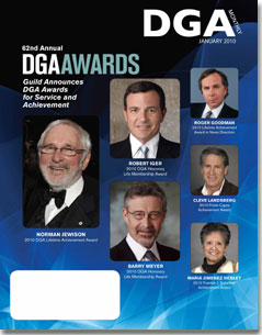 DGA MONTHLY magazine side cover Issue 63 January 2010