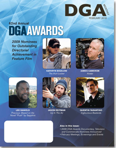 DGA MONTHLY magazine side cover Issue 64 February 2010