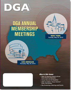 DGA MONTHLY magazine side cover Issue 67 Vol 7 # 5 - May 2010