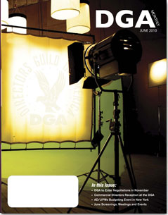 DGA MONTHLY magazine side cover Issue 68 June 2010