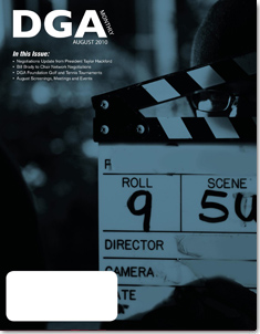 DGA MONTHLY magazine side cover Issue 70 August 2010