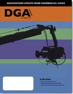 DGA MONTHLY magazine side cover Issue 72 October 2010
