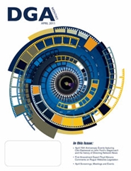 DGA MONTHLY magazine side cover Issue 78 April 2011