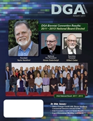 DGA MONTHLY magazine side cover Issue 82 August 2011