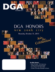 DGA MONTHLY magazine side cover Issue 84 October 2011