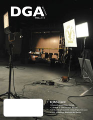DGA MONTHLY magazine side cover Issue 90 April 2012