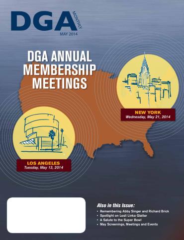DGA MONTHLY magazine side cover May 2014