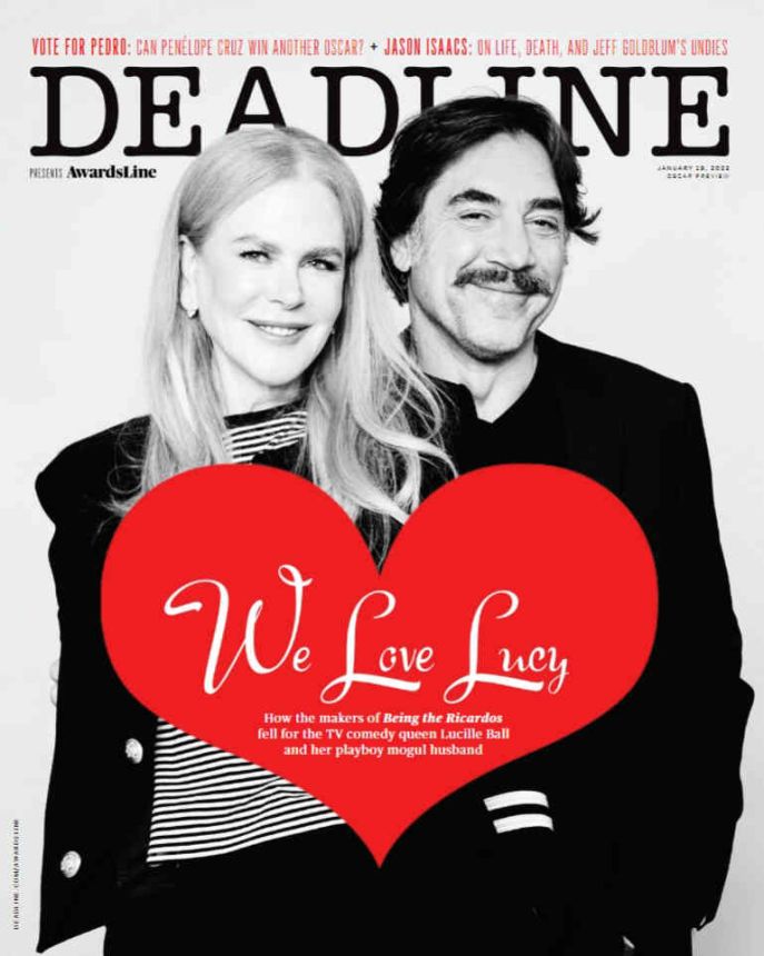 DEADLINE HOLLYWOOD magazine side cover 19 January 2022