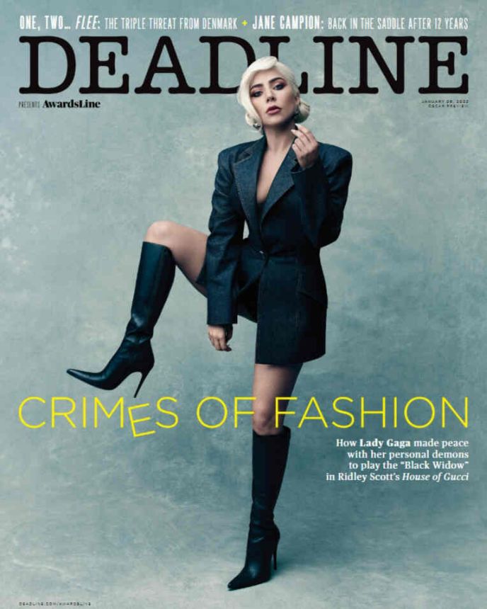 DEADLINE HOLLYWOOD magazine side cover 26 January 2022