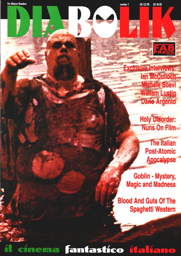 DIABOLIK magazine side cover Issue 1 Spring 1997