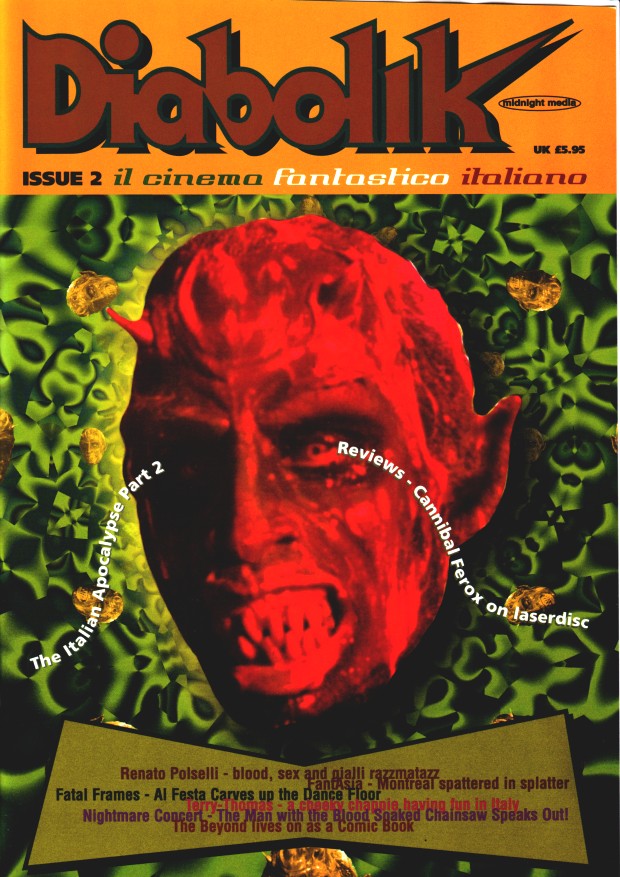 DIABOLIK magazine side cover Issue 2 Fall 1999
