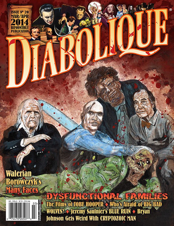 DIABOLIQUE magazine side cover Issue 20 March/April 2014