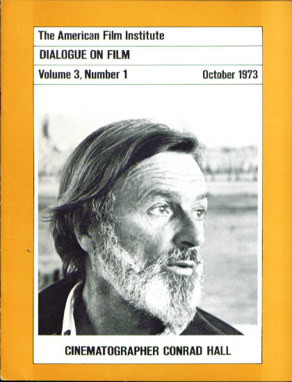 DIALOGUE ON FILM magazine side cover Issue 21 Vol 3 #1 October 1973