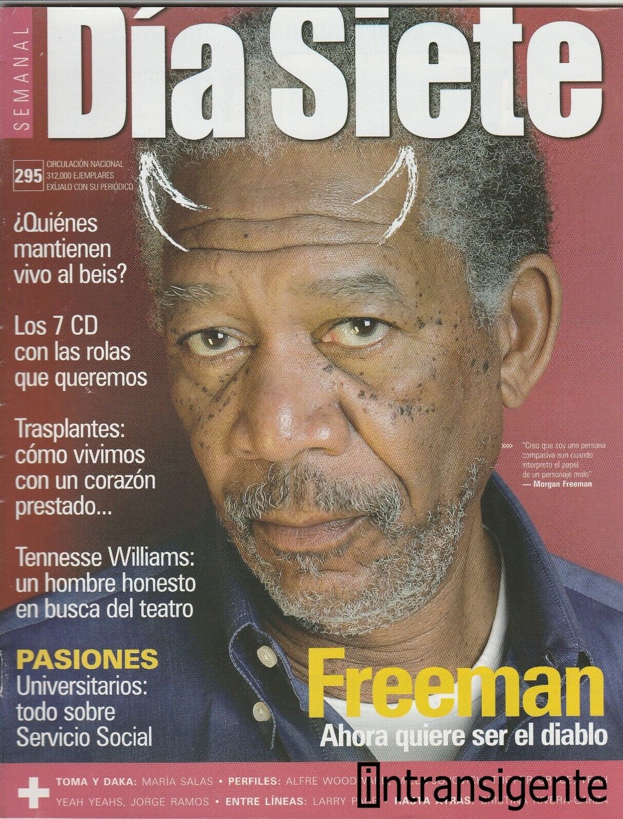 DIA SIETE magazine side cover Issue 295  June 2006