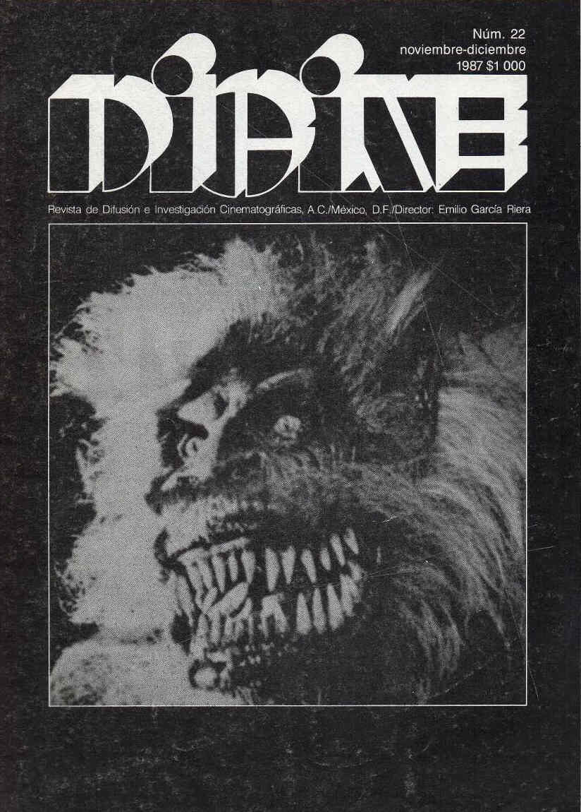 DICINE magazine side cover Issue 22 November/December 1987
